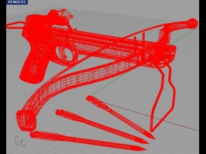 hand crossbow 3D मॉडल