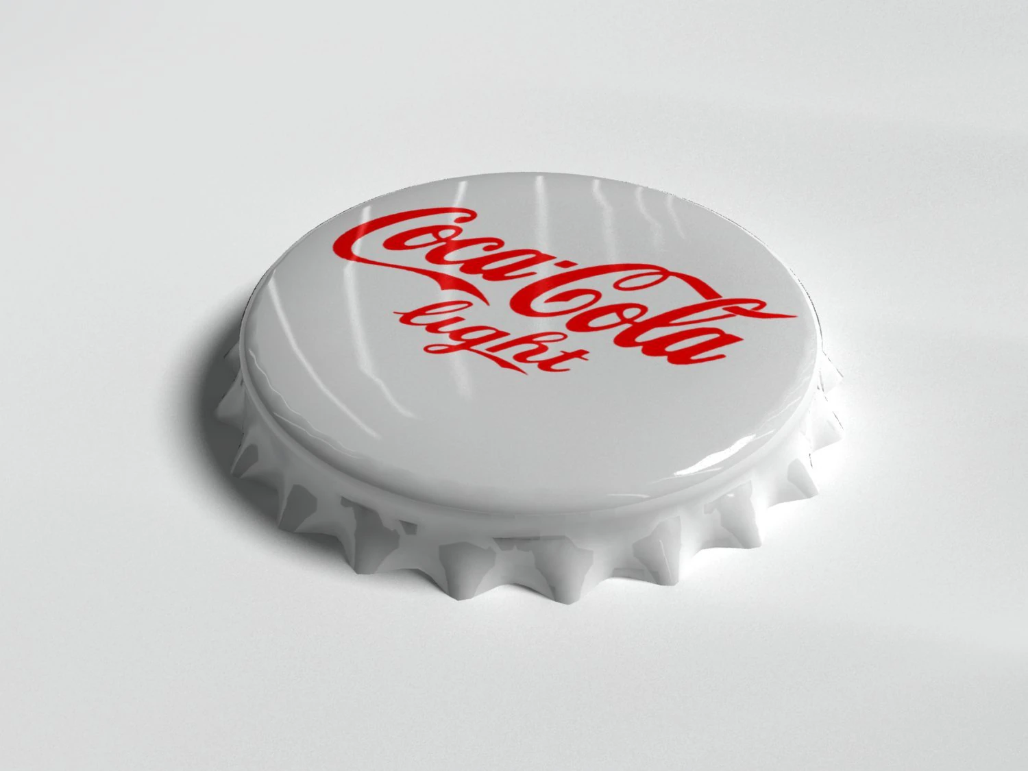 cola light bottle tin cap 3D Model .c4d .max .obj .3ds .fbx .stl .blend