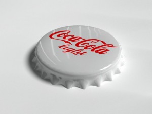 cola light bottle tin cap Modello 3D