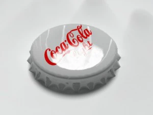 cola light bottle tin cap 3D Model