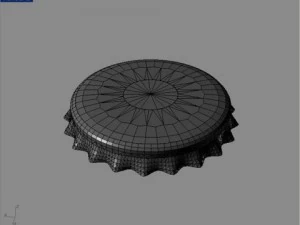 cola light bottle tin cap 3D Model