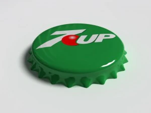 жестяная крышка для бутылки 7up 3D Модель