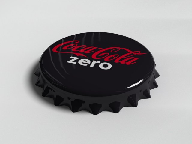 cola zero bottle tin cap 3D मॉडल .c4d .max .obj .3ds .fbx .stl .blend 