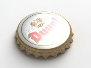 duvel beer bottle tin cap 3D Model
