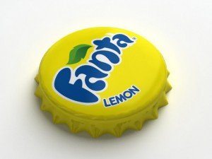 fanta lemon bottle tin cap 3D 模型
