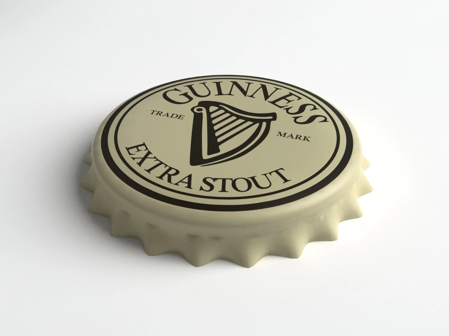 guinness beer bottle tin cap 3D Model .c4d .max .obj .3ds .fbx .stl .blend