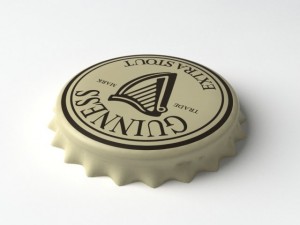 guinness beer bottle tin cap Modelo 3D