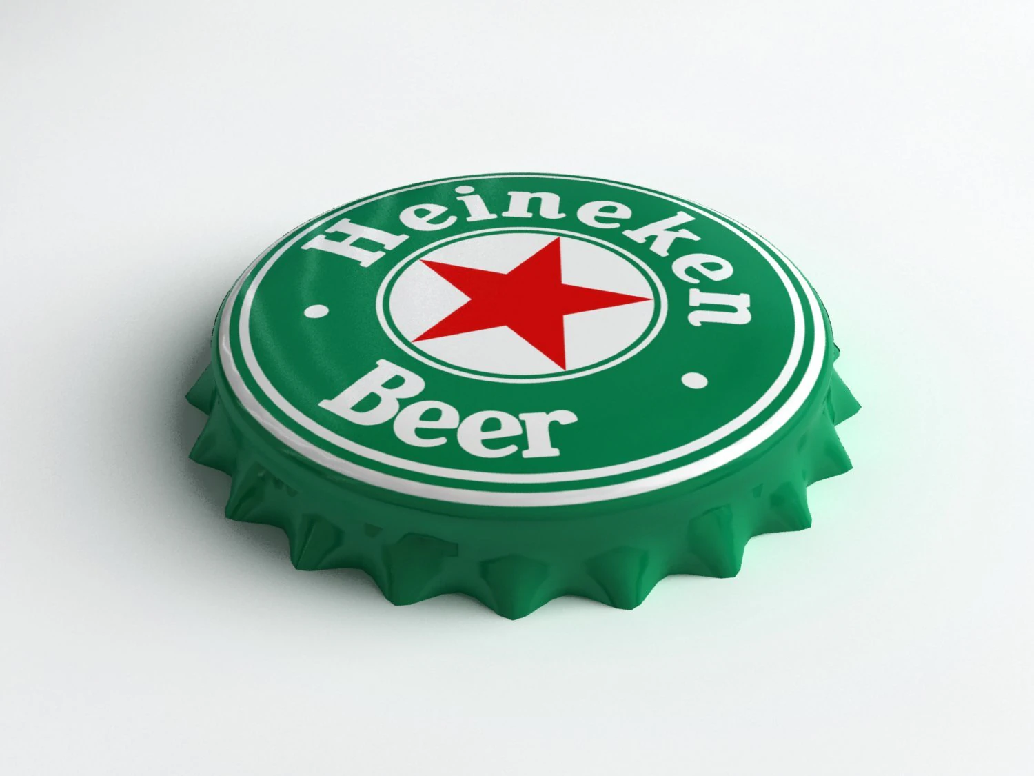 heineken bottle tin cap 3D Model .c4d .max .obj .3ds .fbx .stl .blend