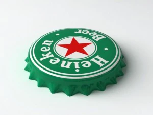 heineken bottle tin cap 3D Model