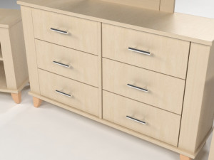 bedroom furniture set Model 3D
