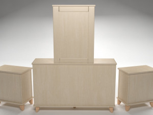 bedroom furniture set Model 3D