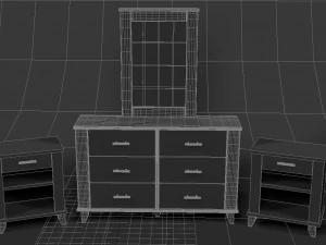 bedroom furniture set 3D Model