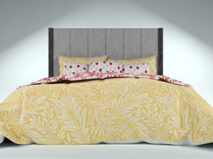 modern double bed 3D मॉडल