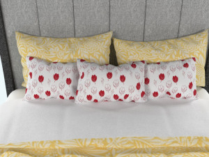 modern double bed 3D मॉडल
