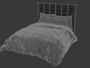 modern double bed 3D मॉडल