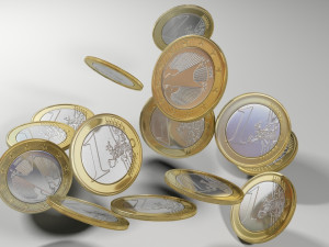 german 1 euro coin Modèle 3D