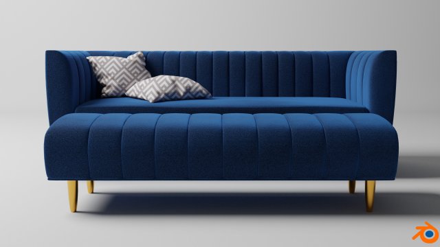 amicie sofa set Model 3D .c4d .max .obj .3ds .fbx .stl .blend 