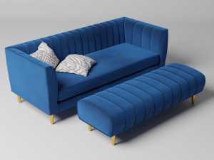 amicie sofa set Model 3D