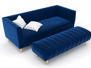 एमिसी सोफा सेट 3D मॉडल