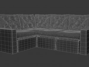 solleron rattan sofa 3D Model