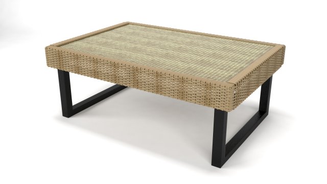 solleron rattan table 3D Model .c4d .max .obj .3ds .fbx .stl .blend