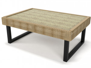 solleron rattan table Modèle 3D