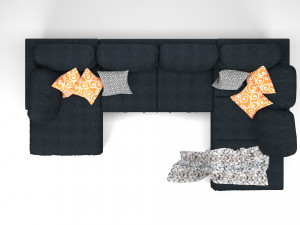 monterosso corner sofa 3D 模型