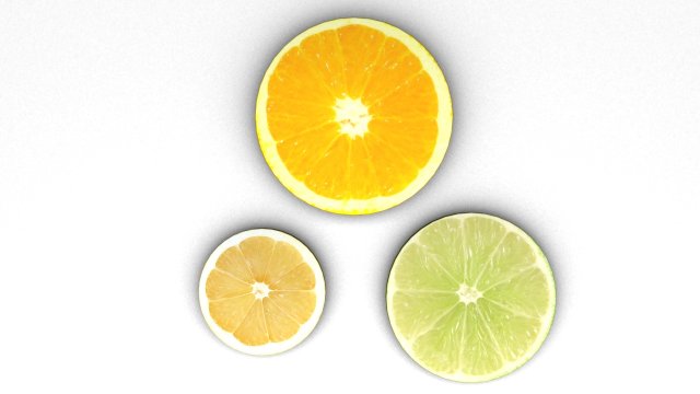citrus fruit slices Modèle 3D .c4d .max .obj .3ds .fbx .stl .blend 