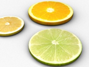 citrus fruit slices Modèle 3D
