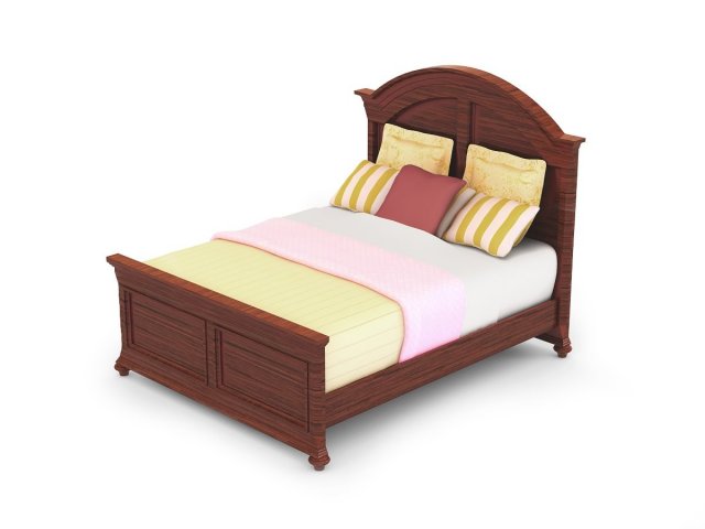 01 canyon creek arched panel bed Model 3D .c4d .max .obj .3ds .fbx .stl .blend 