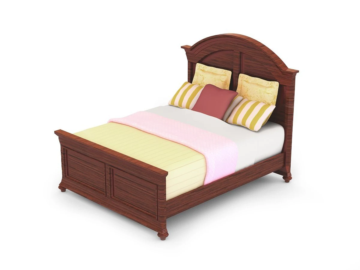 01 canyon creek arched panel bed 3D Model .c4d .max .obj .3ds .fbx .stl .blend 