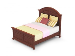 01 canyon creek arched panel bed 3D-Modell