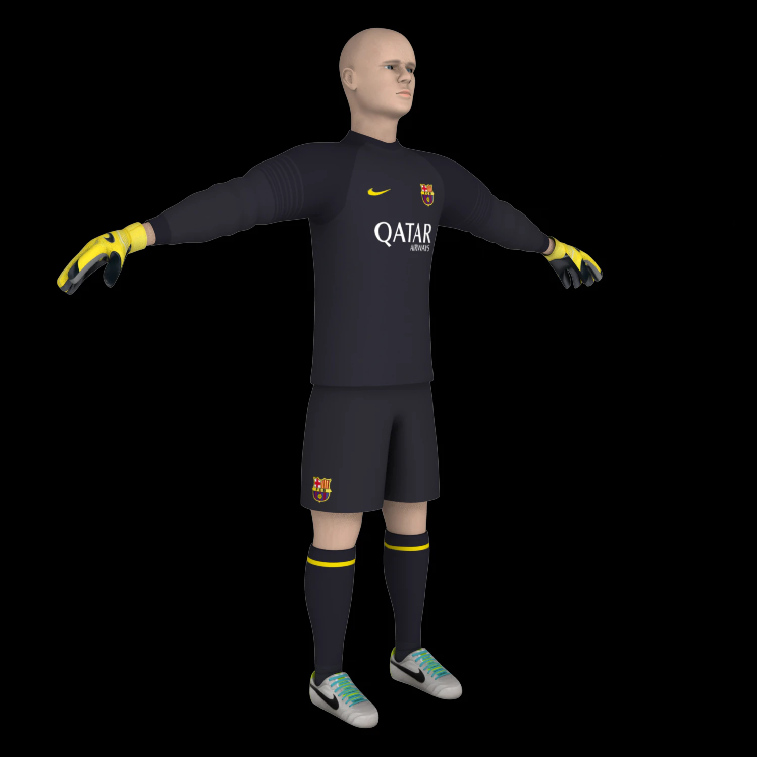goalkeeper 3D Model .c4d .max .obj .3ds .fbx .stl .blend 