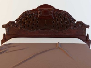 classic double bed Modelo 3D