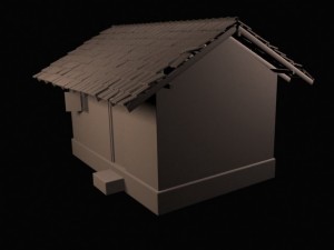 old small house south asian style Modello 3D