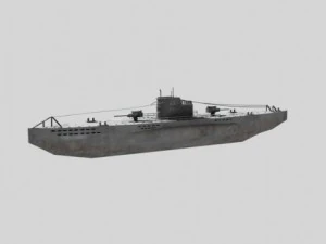 submarino de la segunda guerra mundial Modelo 3D