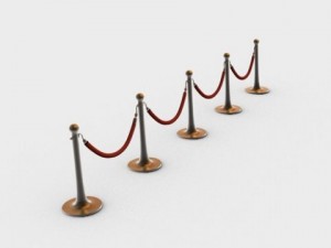 stanchions and rope barrier 3D Model