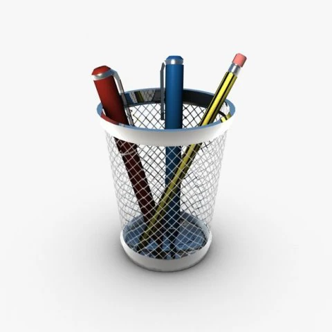 pencil holder 3D Model .c4d .max .obj .3ds .fbx .stl .blend 