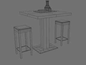 table  stools Modelo 3D