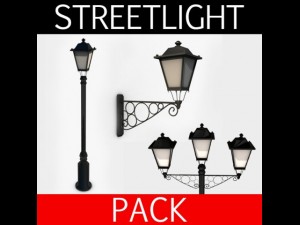 streetlight pack 3D Model