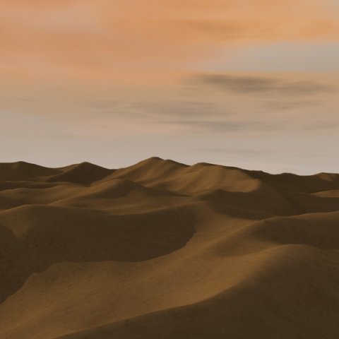 desert terrain 3D in 3DExport