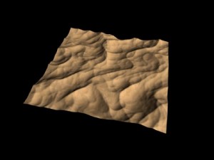 desert terrain Model 3D
