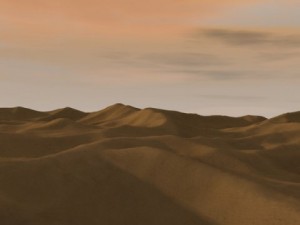 desert terrain Model 3D