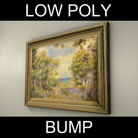 framed painting Modelo 3D .c4d .max .obj .3ds .fbx .stl .blend 