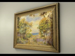 lukisan berbingkai Model 3D