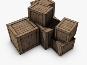 low poly crate 3D Model
