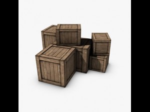 low poly crate 3D Model