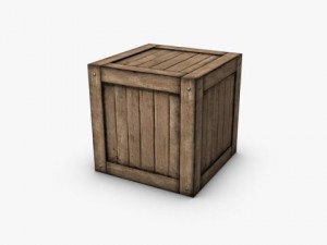 low poly crate 3D Model