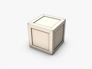 low poly crate 3D Model