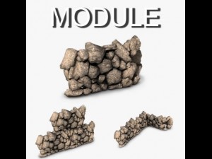 rock wall Modelo 3D
